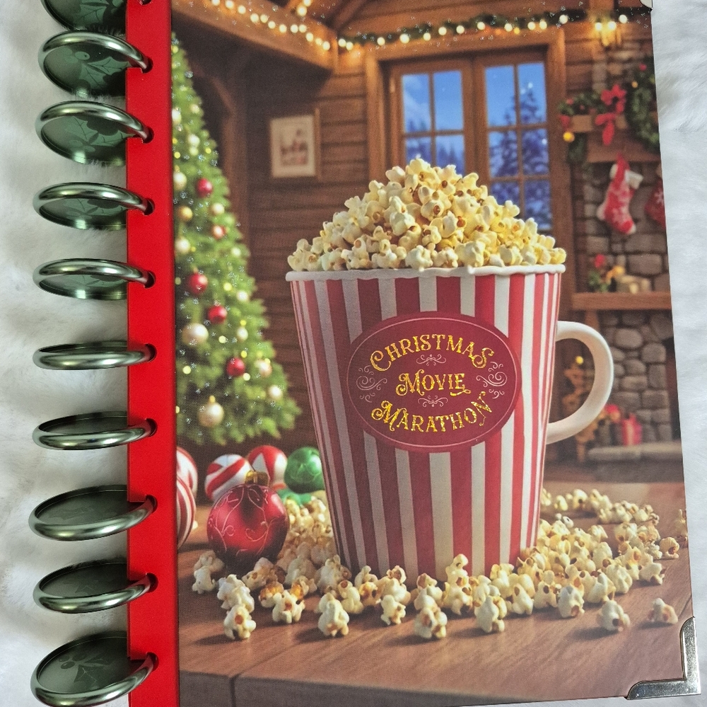 Red and Green Holiday Planner with Festive Cover